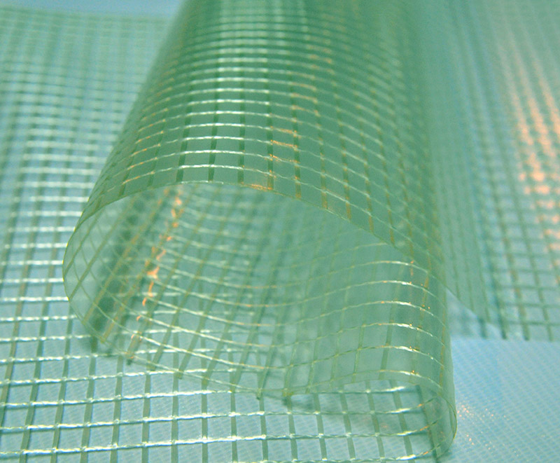 Vihreä valkoinen läpinäkyvä kirkas poly-PVc-laminoitu mesh-tarpe
